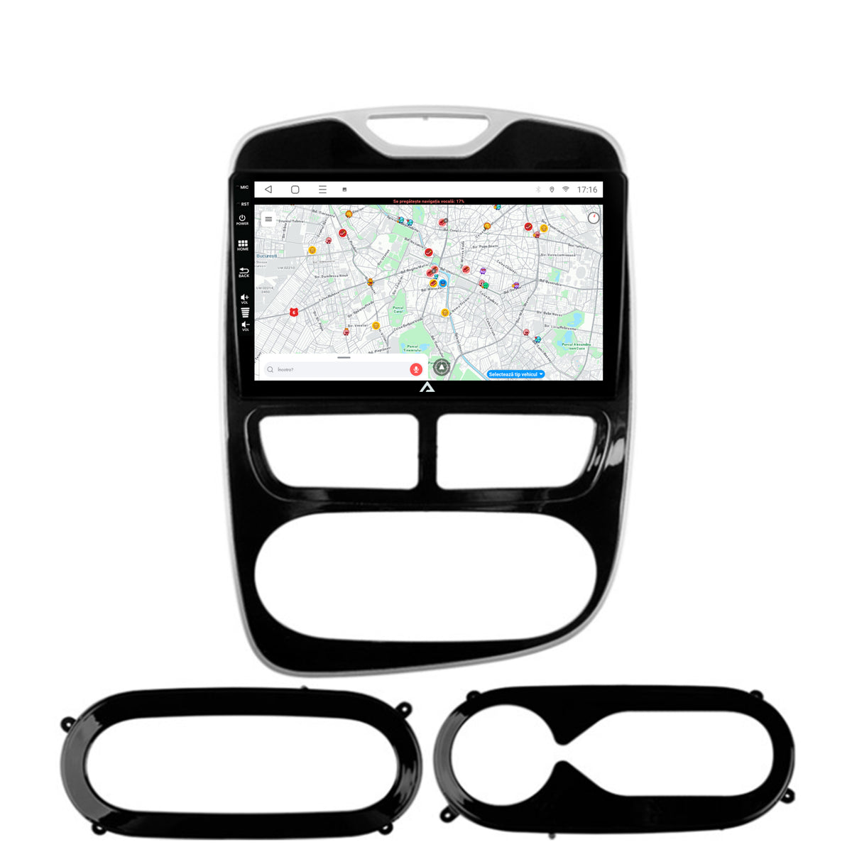 Navigatie Renault Clio IV (2012-2016), Android, E-Octacore / 2GB RAM + 32GB ROM, 9 Inch - AD-BGE9002+AD-BGRKIT369-1216