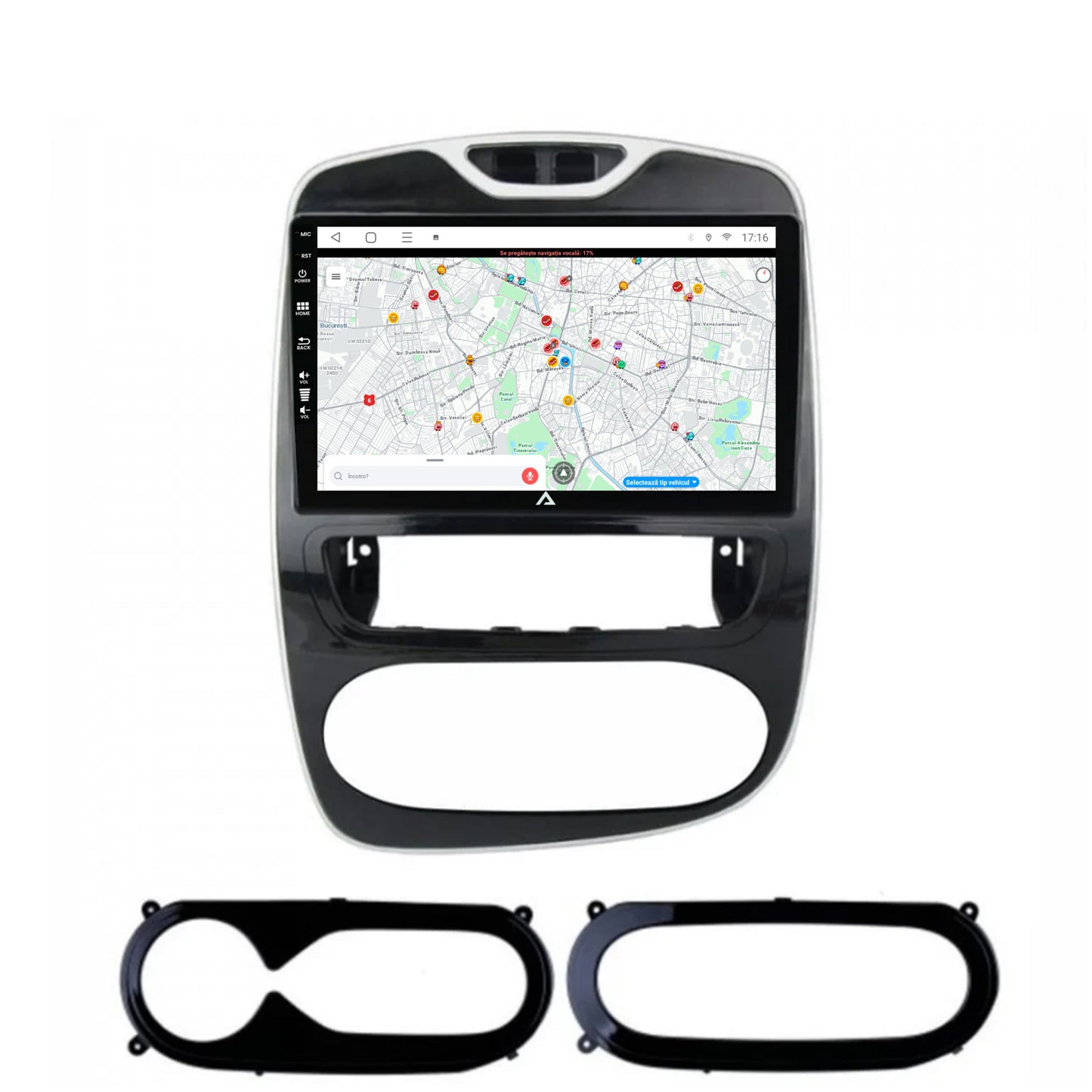 Navigatie Renault Clio IV (2016-2019), Android, E-Octacore / 2GB RAM + 32GB ROM, 9 Inch - AD-BGE9002+AD-BGRKIT369-1619