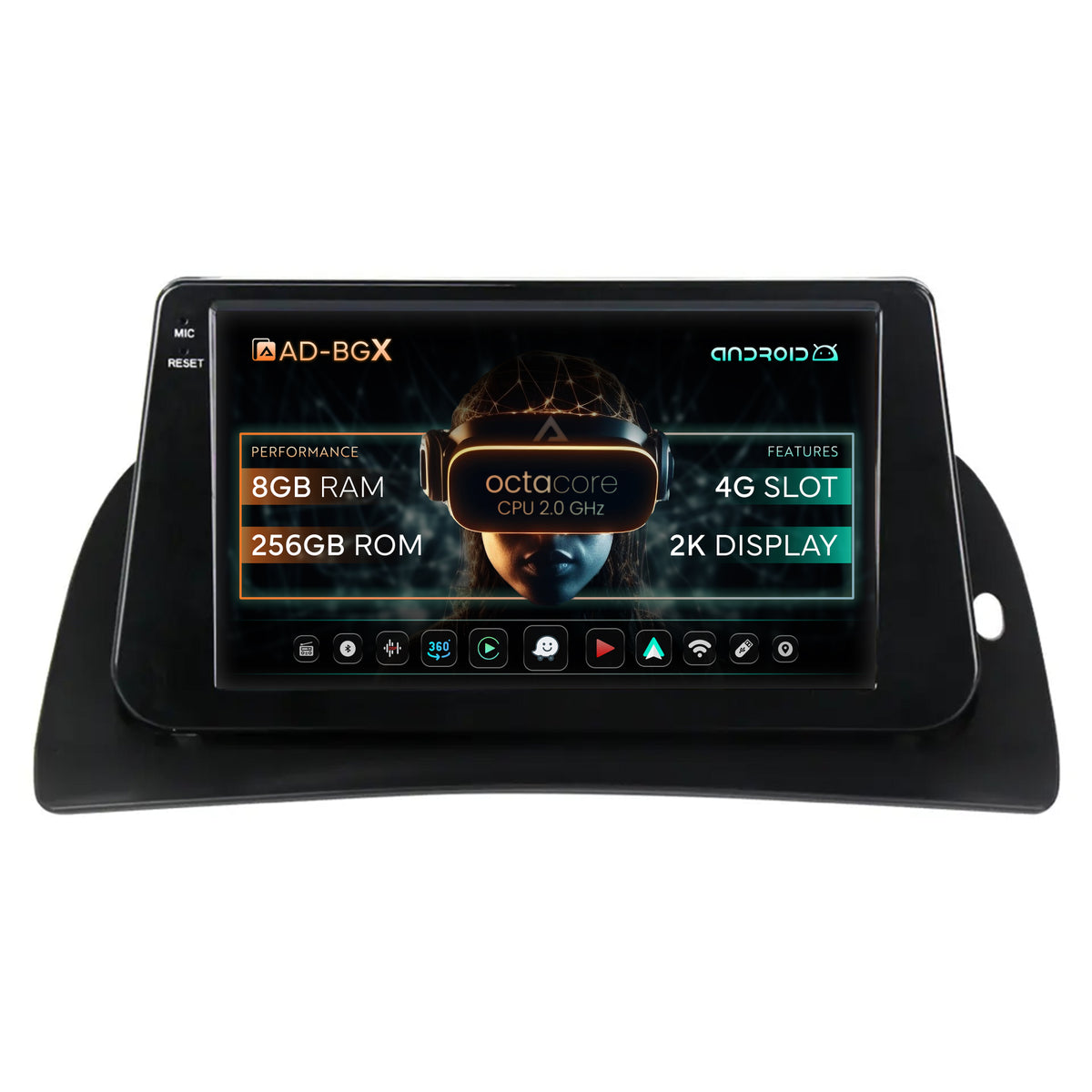 Navigatie Renault Kangoo (2008-2021), Android, X-Octacore / 8GB RAM + 256GB ROM, 9.5 Inch - AD-BGX9008+AD-BGRKIT373