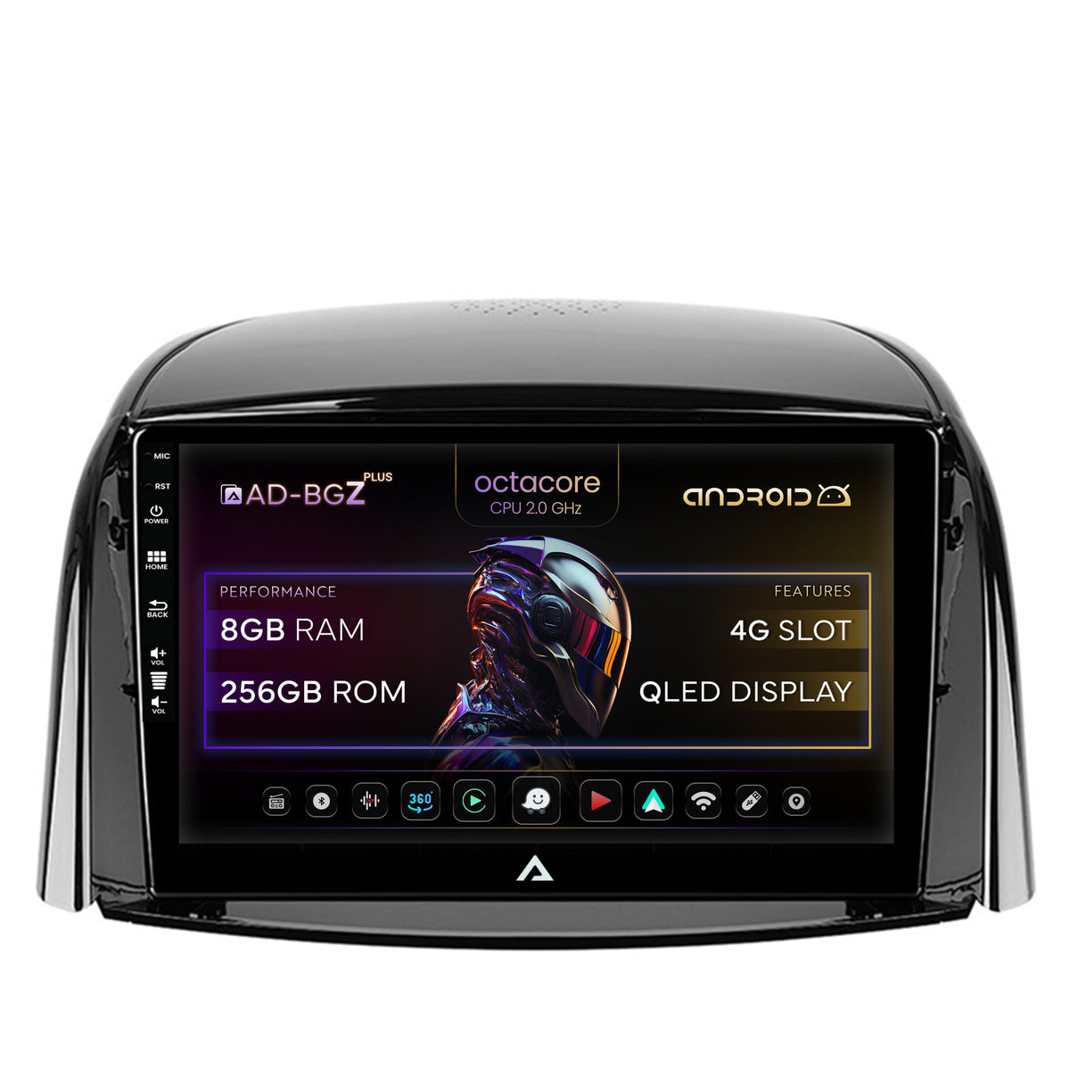 Navigatie Renault Koleos (2009-2016), Android, Z-Octacore / 8GB RAM + 256GB ROM, 9 Inch - AD-BGZ9008+AD-BGRKIT365