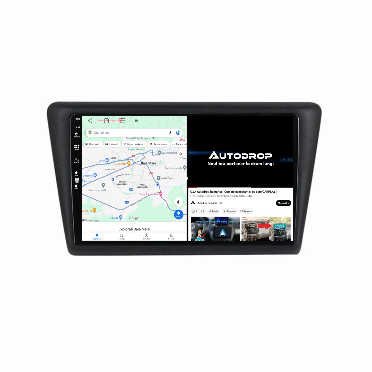 Navigatie Seat Toledo / Skoda Rapid (2012-2019), Android, A-Octacore / 4GB RAM + 64GB ROM, 9 Inch - AD-BGA9004+AD-BGRKIT026V2