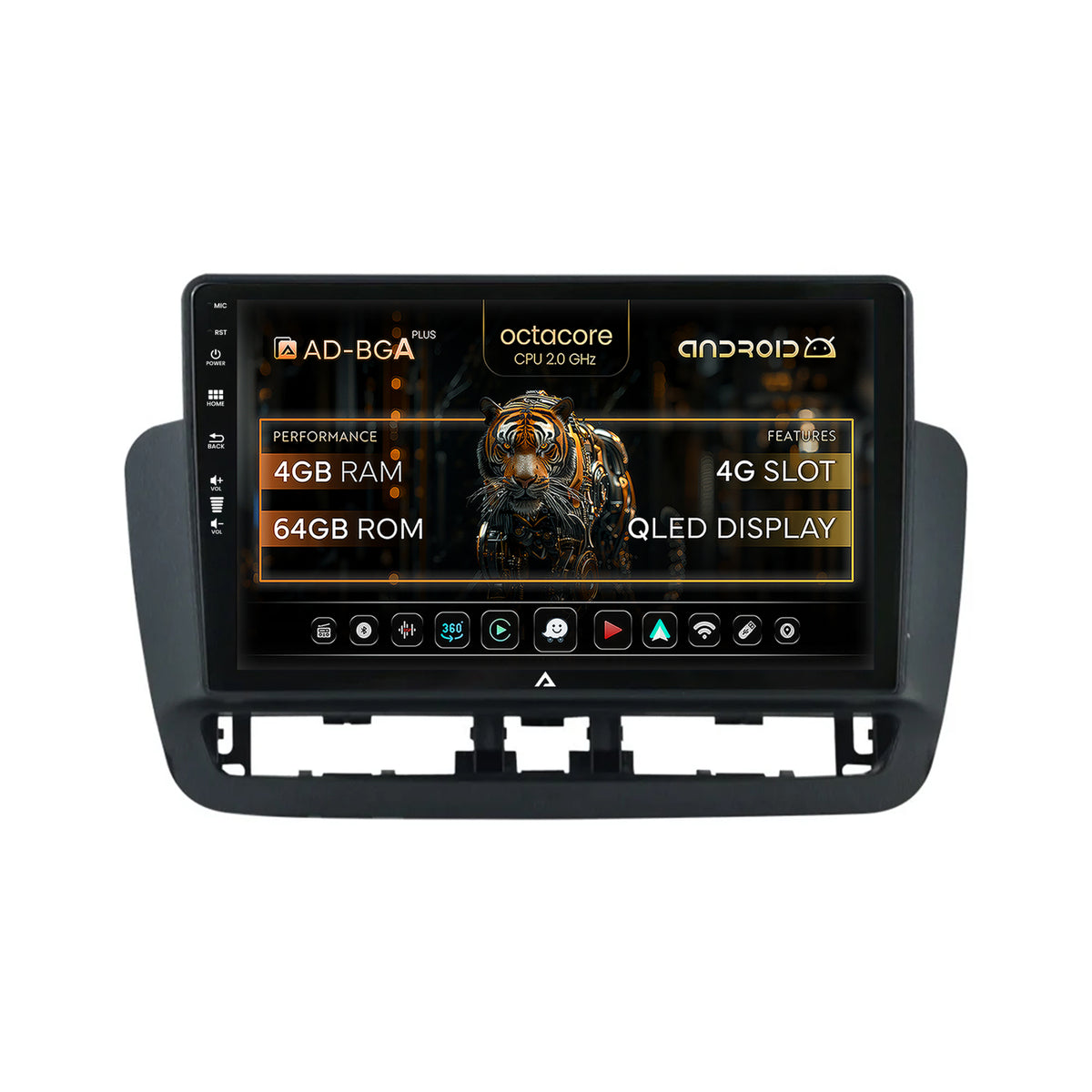 Navigatie Seat Ibiza IV (2014-2017), Android, A-Octacore / 4GB RAM + 64GB ROM, 9 Inch - AD-BGA9004+AD-BGRKIT062