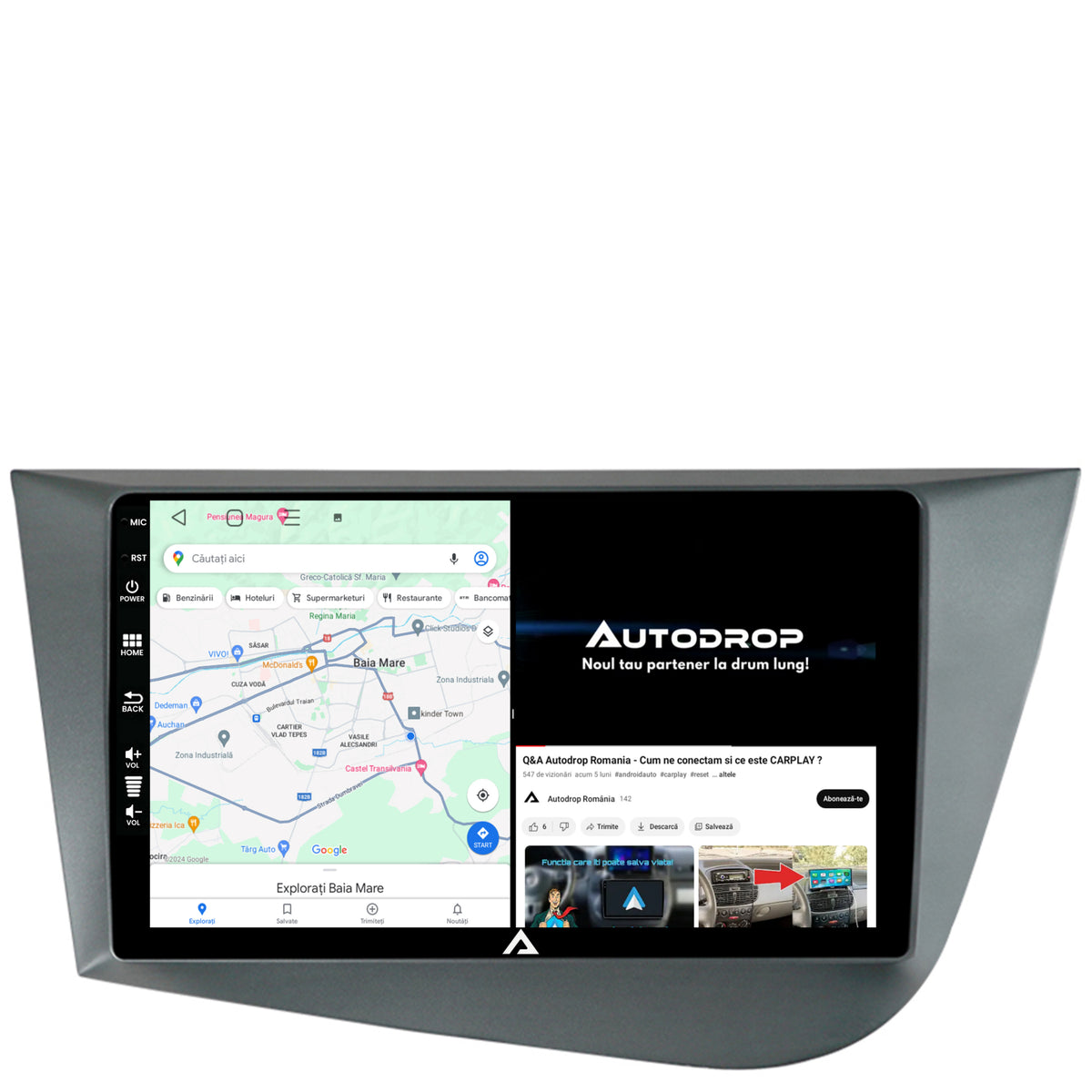 Navigatie Seat Leon (2005-2012), Android, E-Octacore / 2GB RAM + 32GB ROM, 9 Inch - AD-BGE9002+AD-BGRKIT052