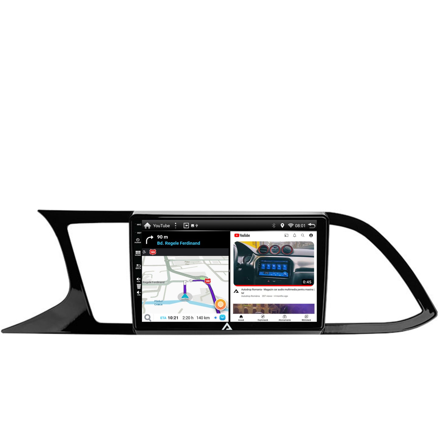 Navigatie Seat Leon 3 (2014-2020), Android, P-Octacore / 2GB RAM + 32GB ROM, 9 Inch - AD-BGP9002+AD-BGRKIT047