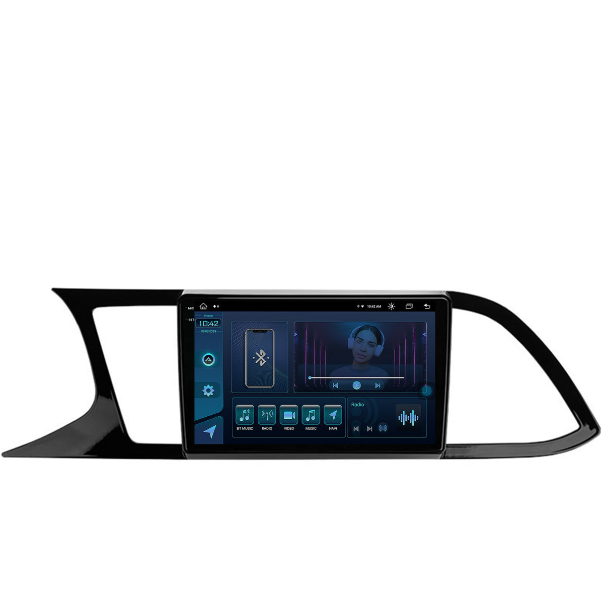 Navigatie Seat Leon 3 (2014-2020), Android, X-Octacore / 8GB RAM + 256GB ROM, 9.5 Inch - AD-BGX9008+AD-BGRKIT047