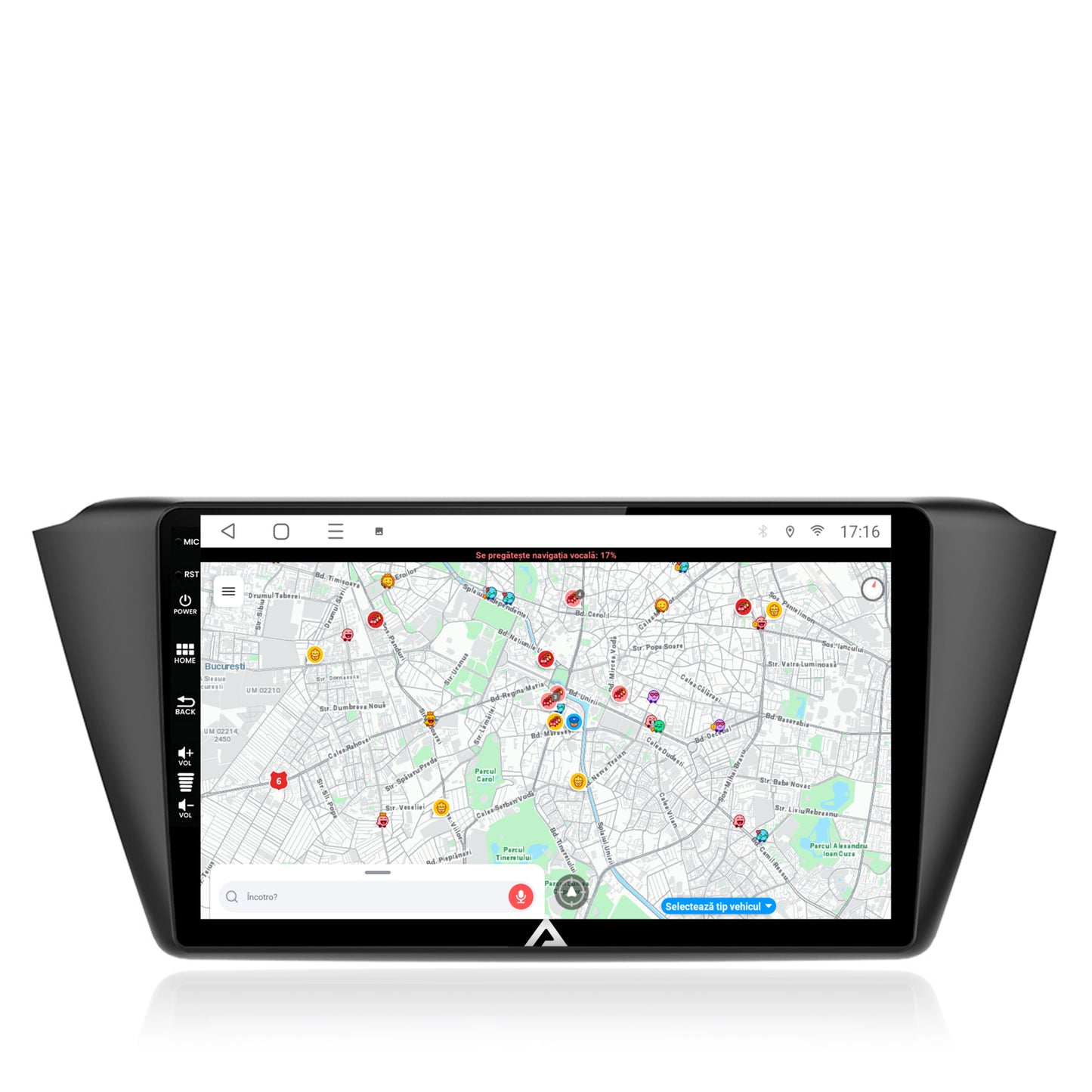 Navigatie Skoda Fabia (2015+), Android, P-Octacore / 2GB RAM + 32GB ROM, 9 Inch - AD-BGP9002+AD-BGRKIT039