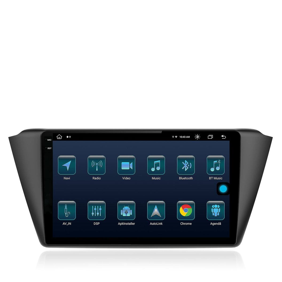 Navigatie Skoda Fabia (2015+), Android, X-Octacore / 8GB RAM + 256GB ROM, 9.5 Inch - AD-BGX9008+AD-BGRKIT039