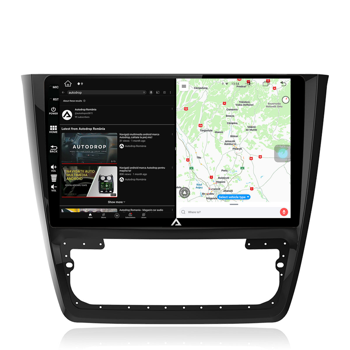 Navigatie Skoda Yeti, Android, Z-Octacore / 8GB RAM + 256GB ROM, 10.1 Inch - AD-BGZ10008+AD-BGRKIT040