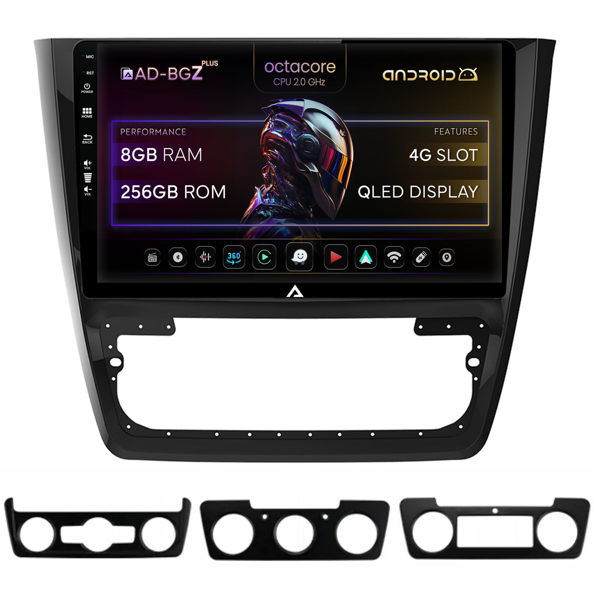 Navigatie Skoda Yeti, Android, Z-Octacore / 8GB RAM + 256GB ROM, 10.1 Inch - AD-BGZ10008+AD-BGRKIT040