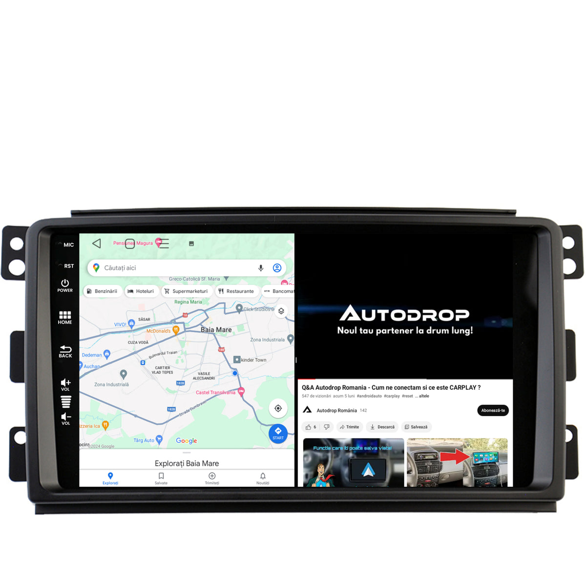 Navigatie Smart For Two (2007-2010), Android, E-Octacore / 2GB RAM + 32GB ROM, 9 Inch - AD-BGE9002+AD-BGRKIT417