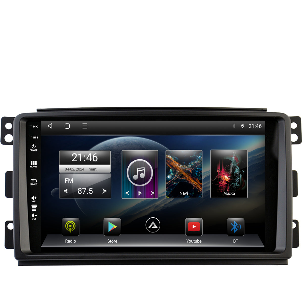 Navigatie Smart For Two (2007-2010), Android, E-Octacore / 2GB RAM + 32GB ROM, 9 Inch - AD-BGE9002+AD-BGRKIT417