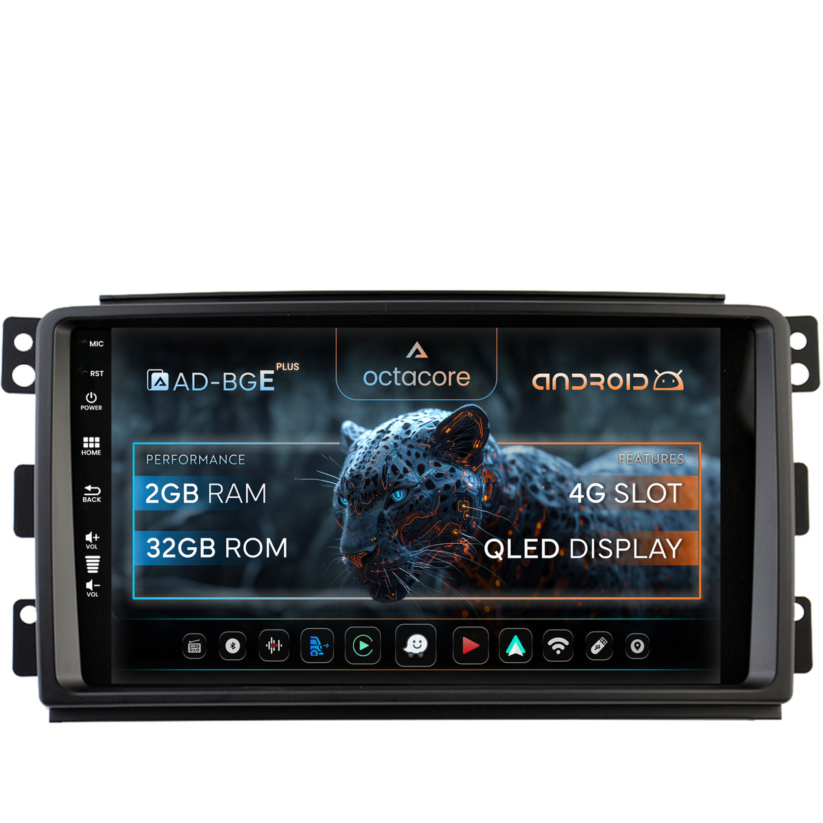 Navigatie Smart For Two (2007-2010), Android, E-Octacore / 2GB RAM + 32GB ROM, 9 Inch - AD-BGE9002+AD-BGRKIT417
