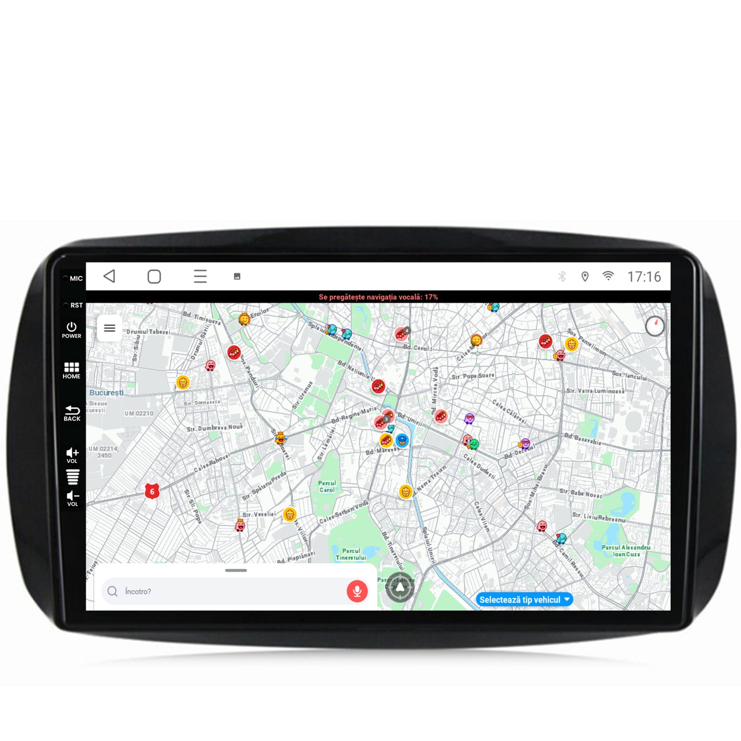 Navigatie Smart For Two (2016-Prezent), Android, P-Octacore / 2GB RAM + 32GB ROM, 9 Inch - AD-BGP9002+AD-BGRKIT412