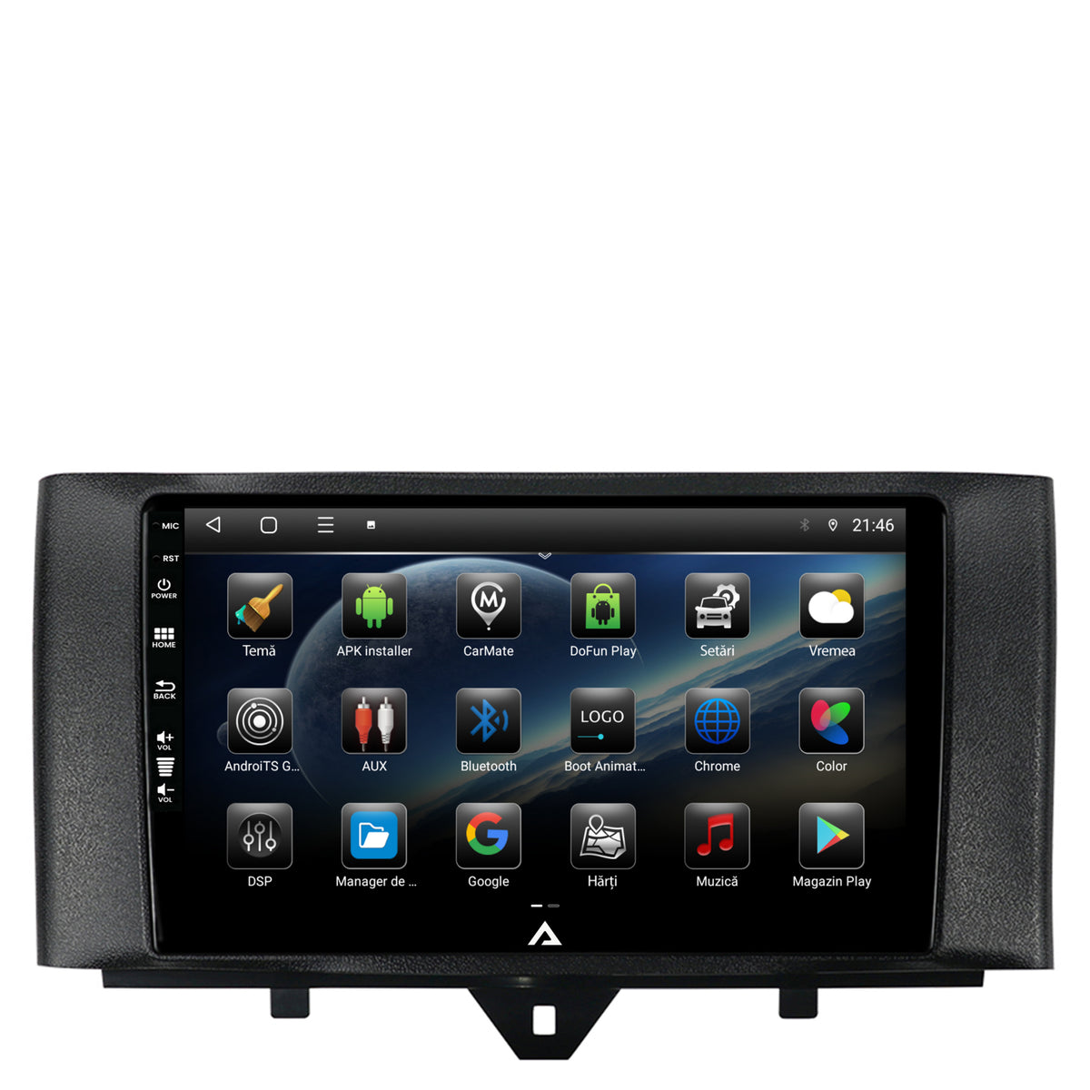 Navigatie Smart Fortwo (2010-2015), Android, E-Octacore / 2GB RAM + 32GB ROM, 9 Inch - AD-BGE9002+AD-BGRKIT409
