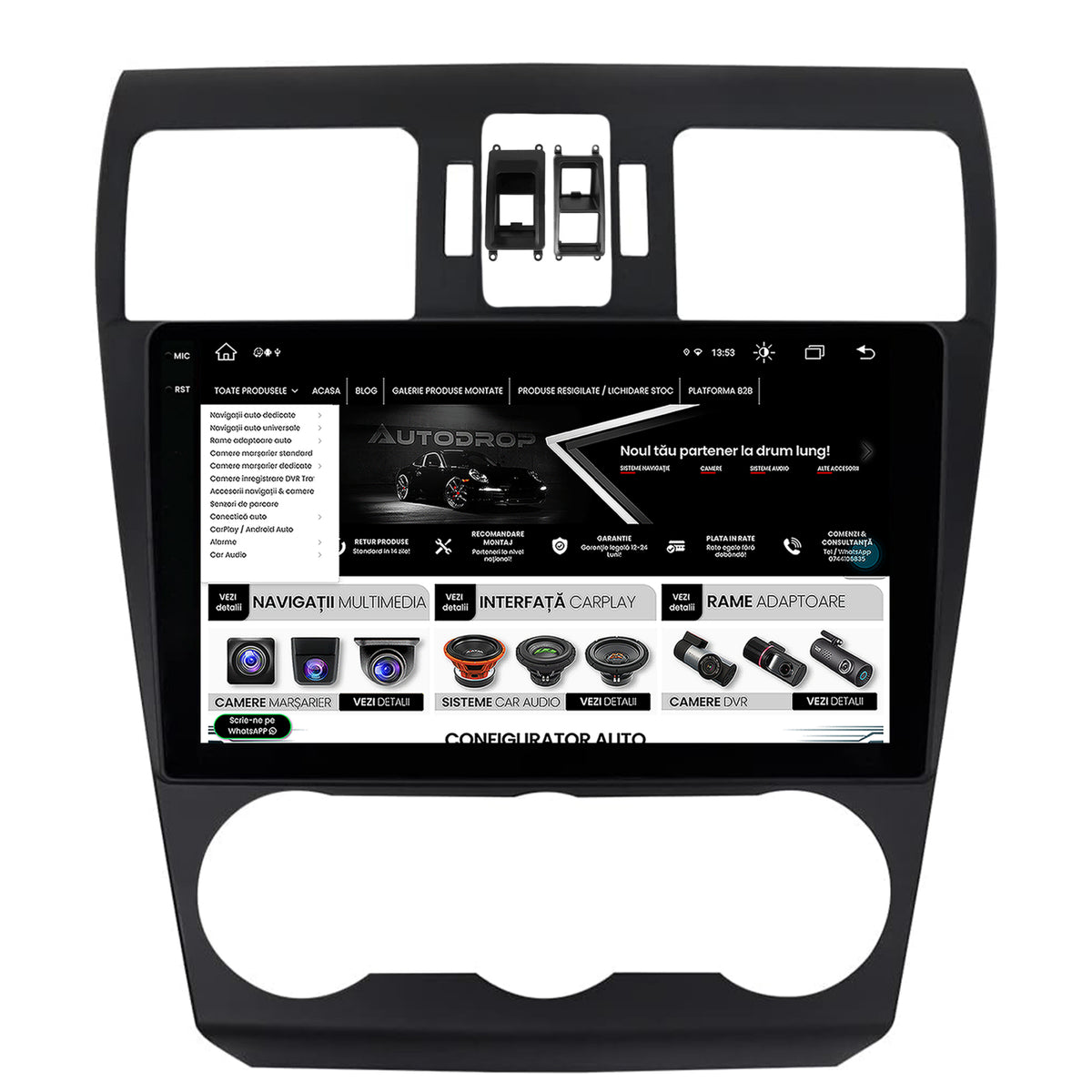 Navigatie Subaru Forester (2012-2018), Android, X-Octacore / 8GB RAM + 256GB ROM, 9.5 Inch - AD-BGX9008+AD-BGRKIT334