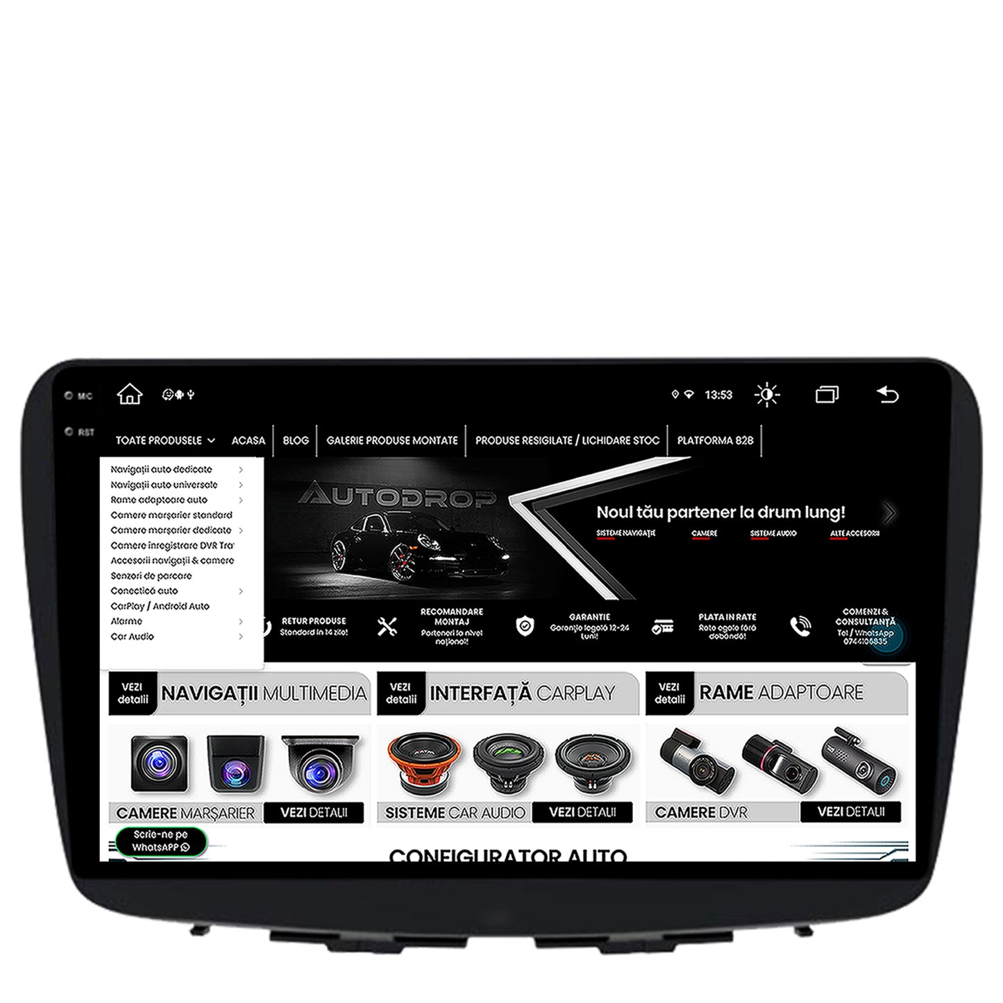 Navigatie Suzuki Baleno, Android, V-Octacore / 4GB RAM + 64GB ROM, 9.5 Inch - AD-BGV9004+AD-BGRKIT310