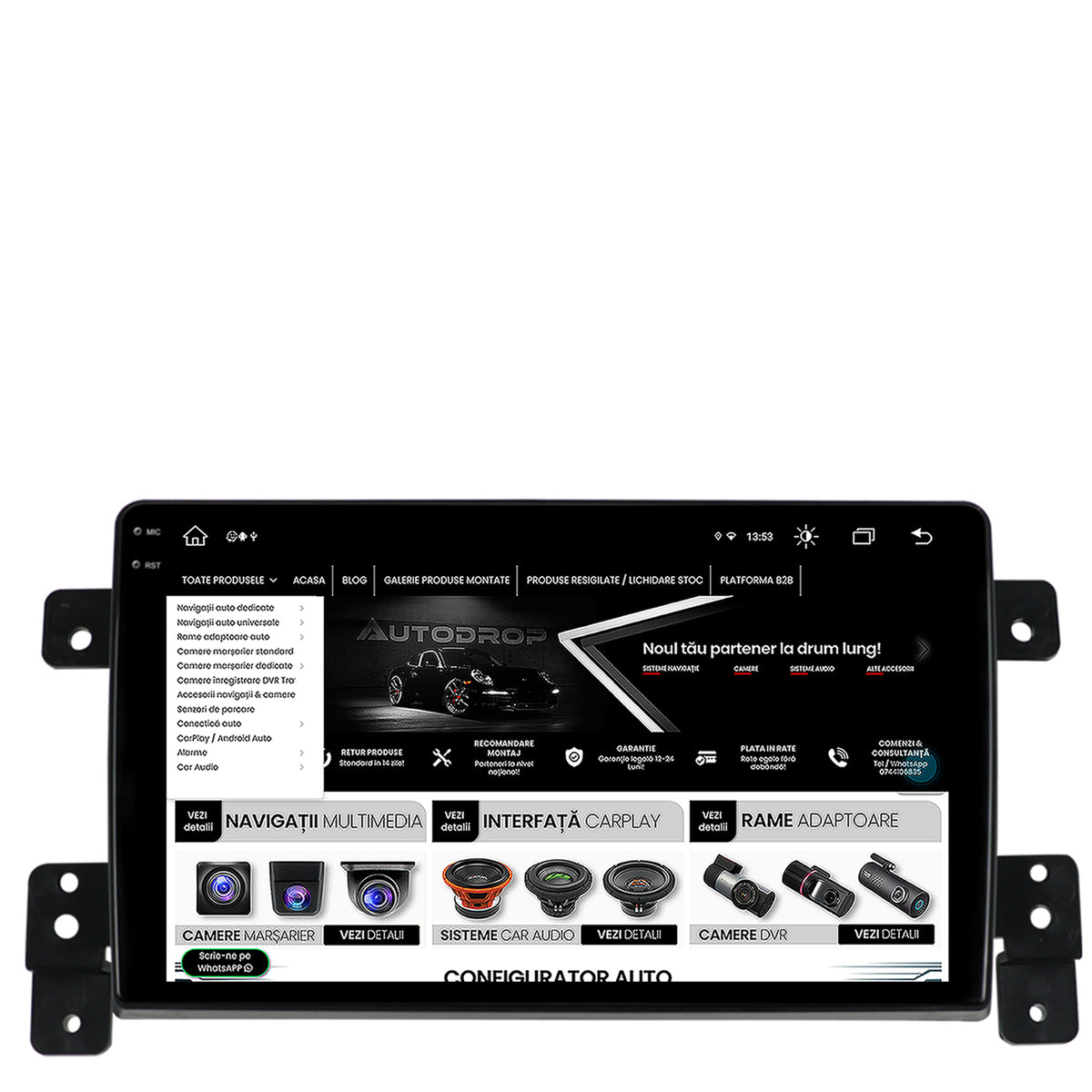Navigatie Suzuki Grand Vitara (2005-2015), Android, X-Octacore / 8GB RAM + 256GB ROM, 9.5 Inch - AD-BGX9008+AD-BGRKIT314