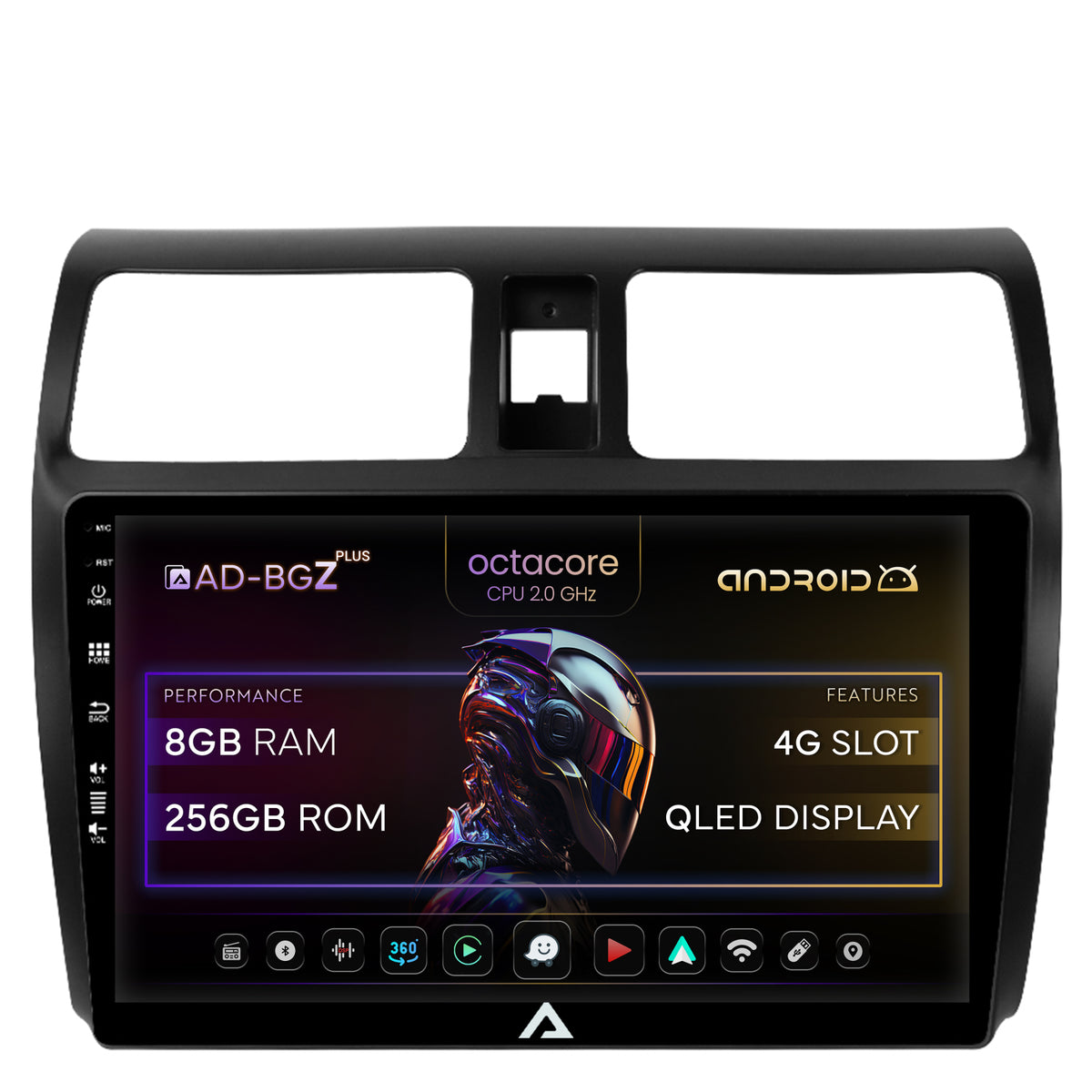 Navigatie Suzuki Swift (2003-2010), Android, Z-Octacore / 8GB RAM + 256GB ROM, 9 Inch - AD-BGZ9008+AD-BGRKIT301