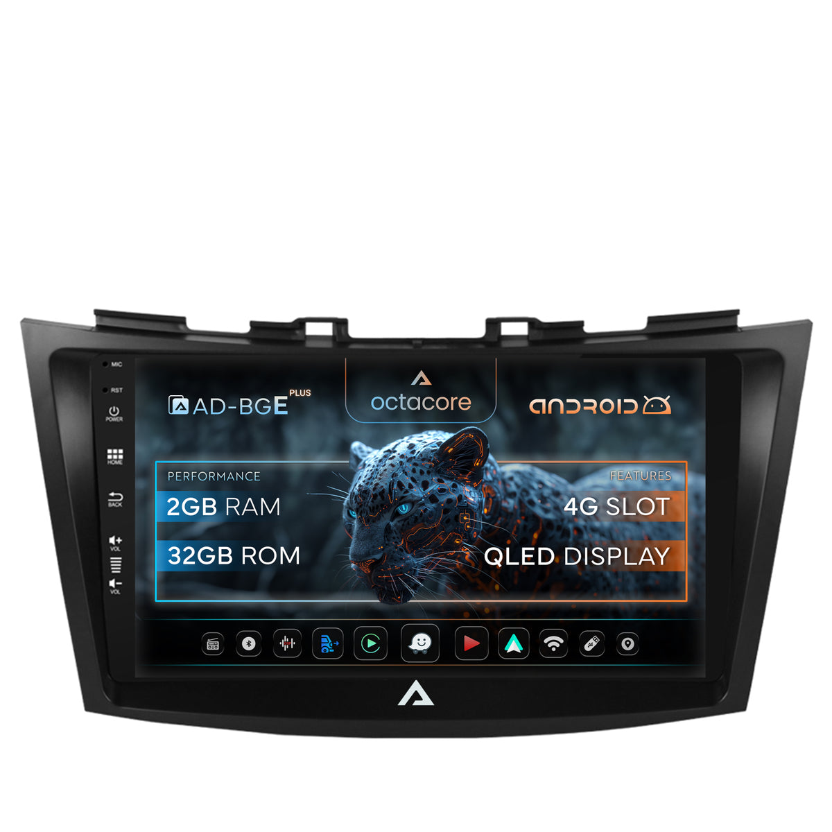 Navigatie Suzuki Swift (2011-2017), Android, E-Octacore / 2GB RAM + 32GB ROM, 9 Inch - AD-BGE9002+AD-BGRKIT304