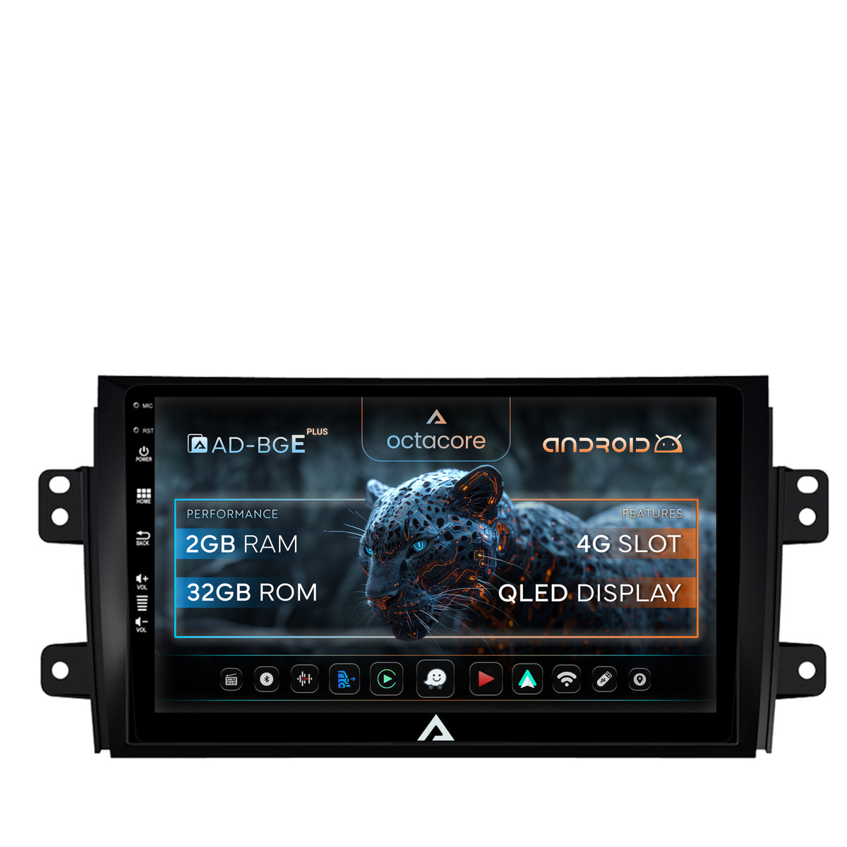 Navigatie Suzuki SX4 / Fiat Sedici, Android, E-Octacore / 2GB RAM + 32GB ROM, 9 Inch - AD-BGE9002+AD-BGRKIT307