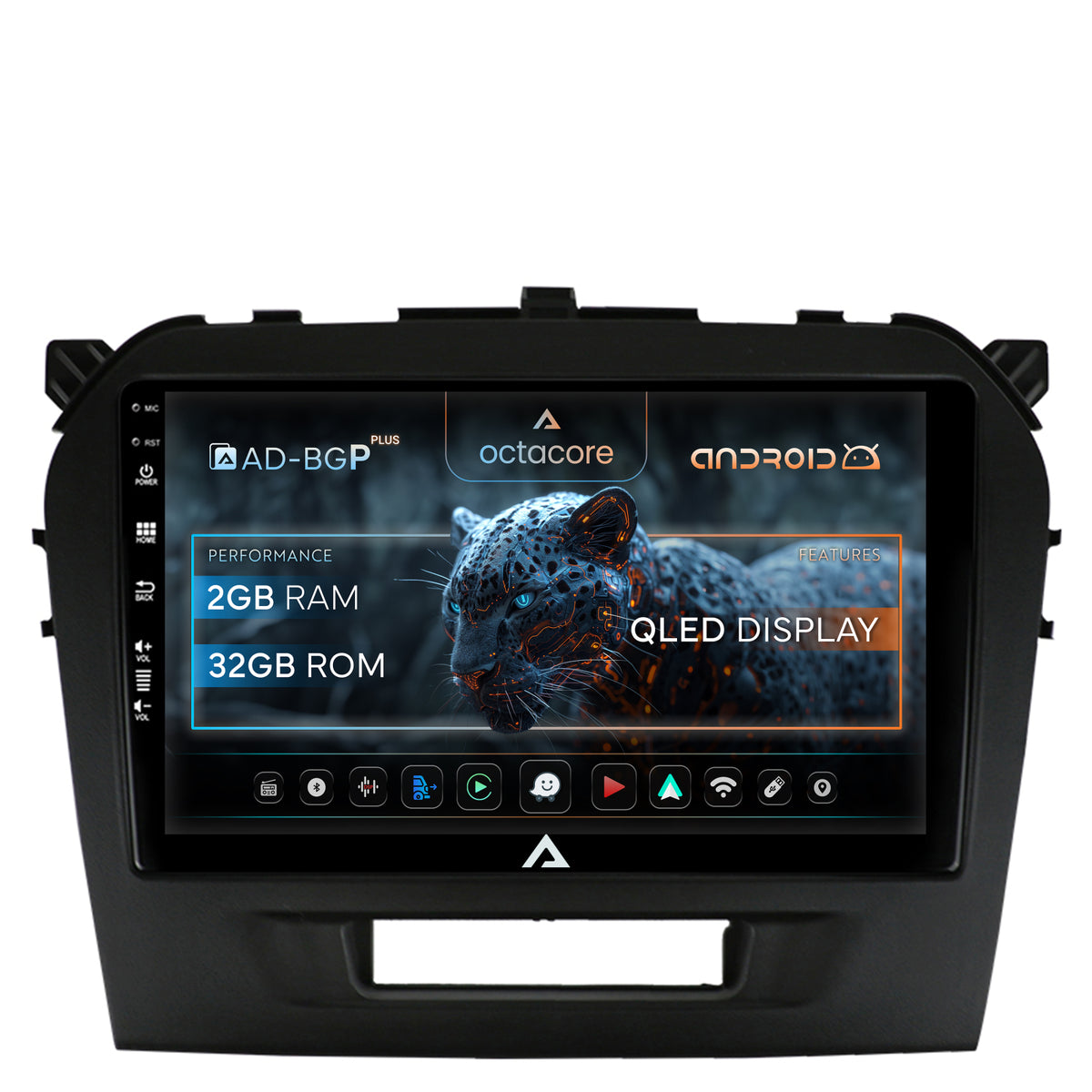 Navigatie Suzuki Vitara (2015+), Android, P-Octacore / 2GB RAM + 32GB ROM, 9 Inch - AD-BGP9002+AD-BGRKIT299