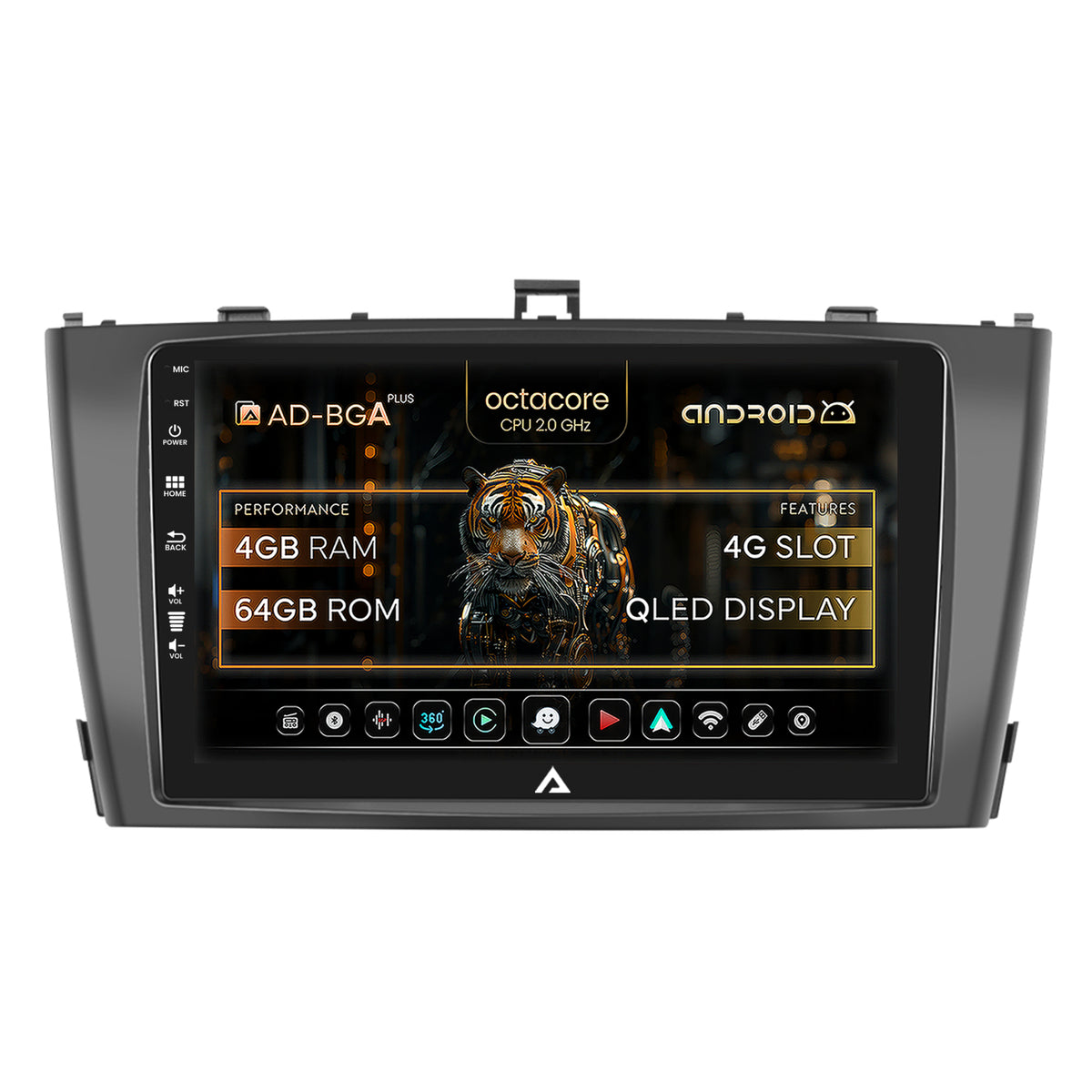 Navigatie Toyota Avensis (2009-2015), Android, A-Octacore / 4GB RAM + 64GB ROM, 9 Inch - AD-BGA9004+AD-BGRKIT093 -B