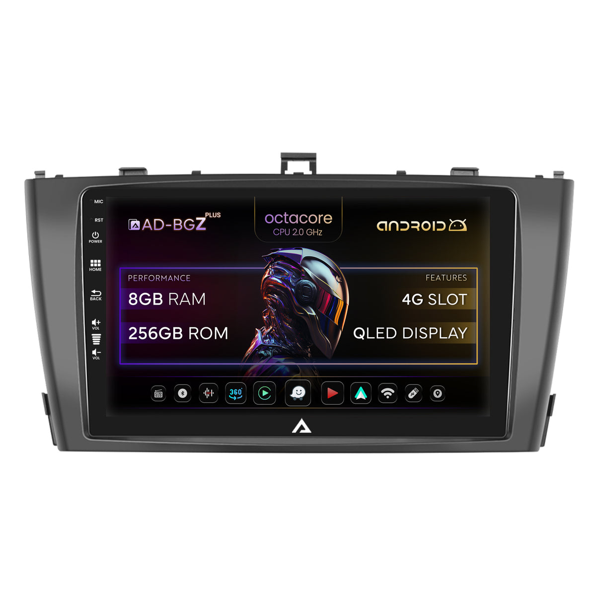 Navigatie Toyota Avensis (2009-2015), Android, Z-Octacore / 8GB RAM + 256GB ROM, 9 Inch - AD-BGZ9008+AD-BGRKIT093-B
