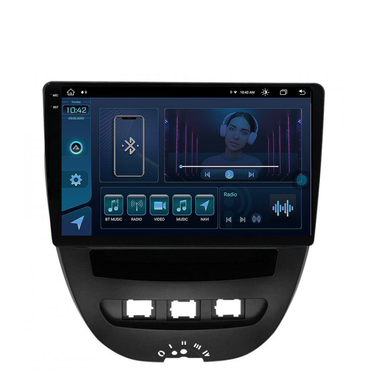 Navigatie Toyota AYGO / Citroen C1 (2005-2014), Android, X-Octacore / 8GB RAM + 256GB ROM, 10.36 Inch - AD-BGX9008+AD-BGRKIT099