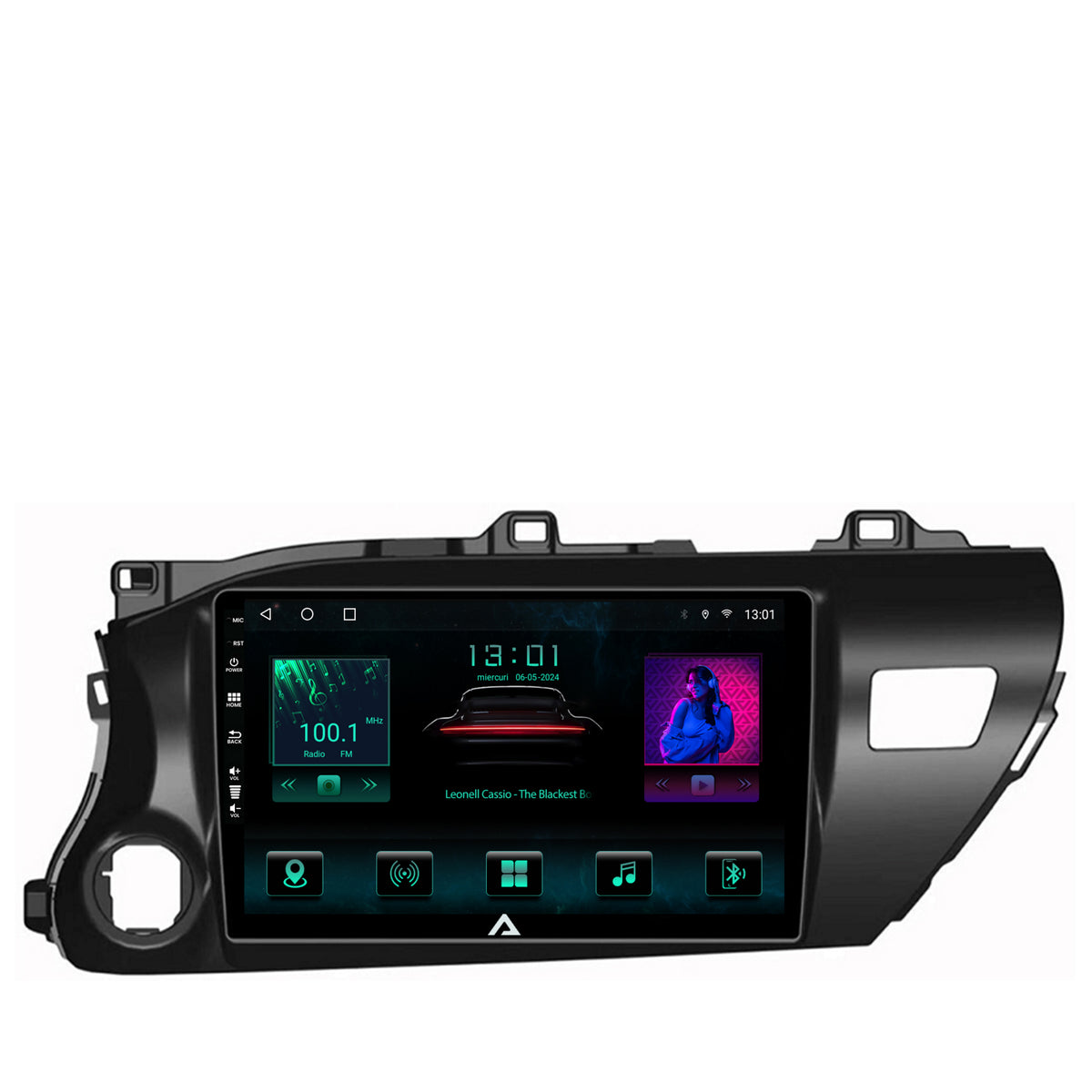 Navigatie Toyota Hilux (2015+), Android, A-Octacore / 4GB RAM + 64GB ROM, 10.1 Inch - AD-BGA10004+AD-BGRKIT086