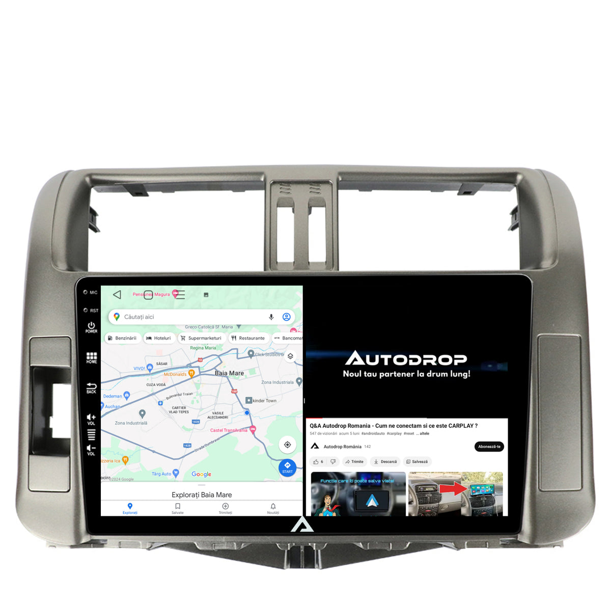 Navigatie Toyota Land Cruiser Prado J150 (2009-2013), Android, E-Octacore / 2GB RAM + 32GB ROM, 9 Inch - AD-BGE9002+AD-BGRKIT070