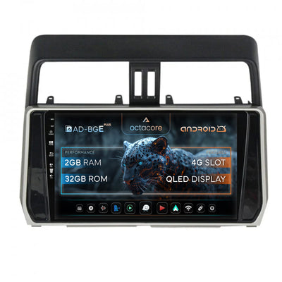 Navigatie Toyota Land Cruiser / Prado J150 (2018+), Android, E-Octacore / 2GB RAM + 32GB ROM, 10.1 Inch - AD-BGE10002+AD-BGRKIT078