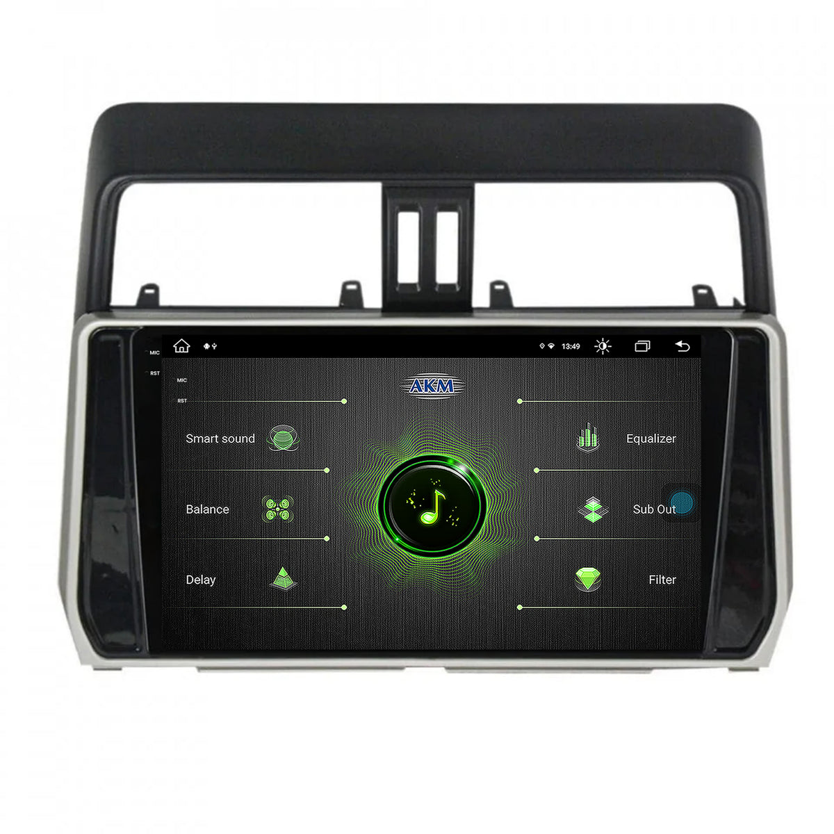 Navigatie Toyota Land Cruiser / Prado J150 (2018+), Android, X-Octacore / 8GB RAM + 256GB ROM, 9.5 Inch - AD-BGX10008+AD-BGRKIT078