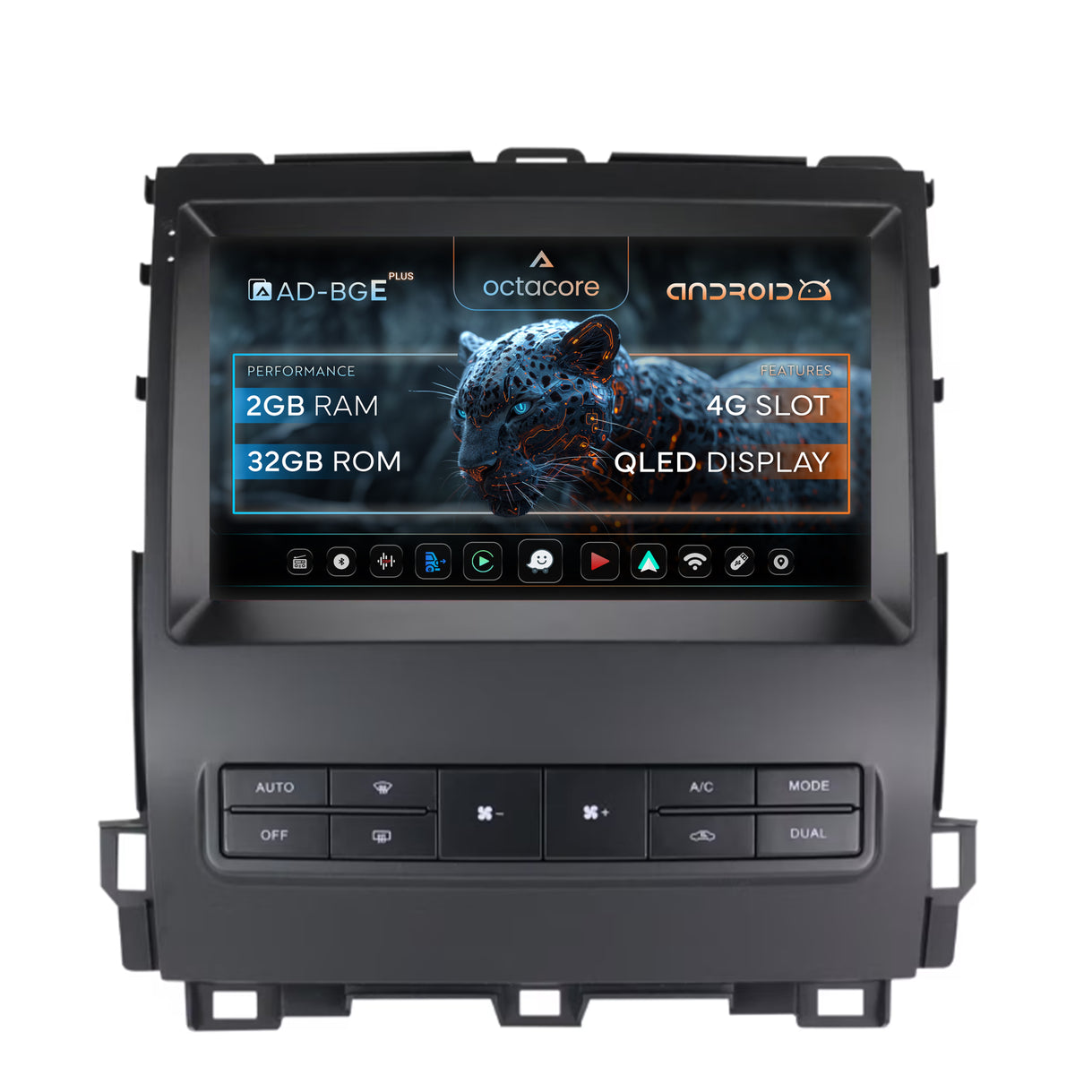 Navigatie Toyota Prado J120 (2002-2010), Android, E-Octacore / 2GB RAM + 32GB ROM, 9 Inch - AD-BGE9002+AD-BGRKIT083V2