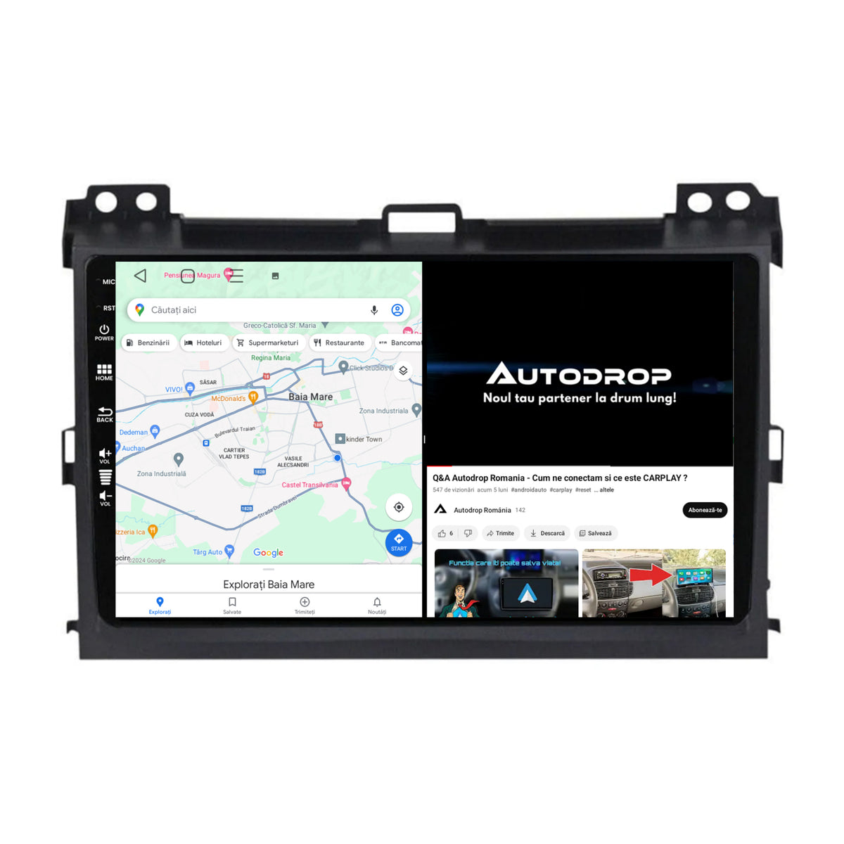 Navigatie Toyota Prado J120 (2002-2010), Android, A-Octacore / 4GB RAM + 64GB ROM, 9 Inch - AD-BGA9004+AD-BGRKIT083