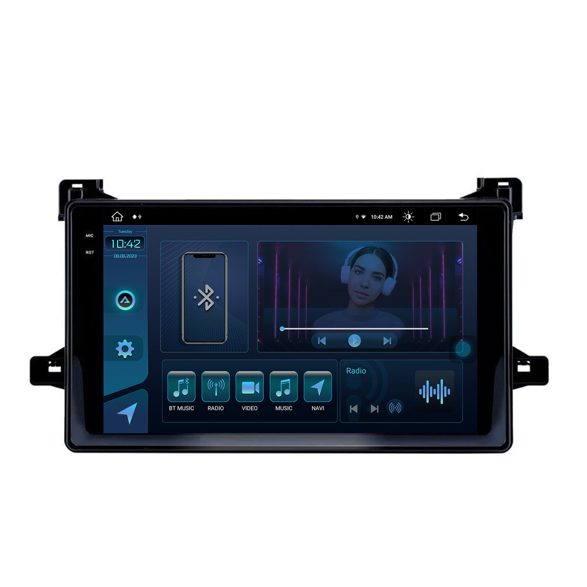 Navigatie Toyota Prius (2015+), Android, X-Octacore / 8GB RAM + 256GB ROM, 9.5 Inch - AD-BGX9008+AD-BGRKIT097