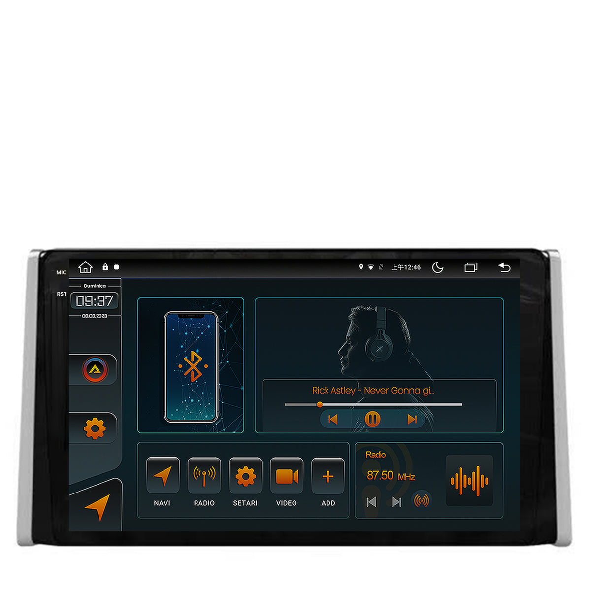 Navigatie Toyota RAV4 (2018+), Android, V-Octacore / 4GB RAM + 64GB ROM, 9.5 Inch - AD-BGV9004+AD-BGRKIT098
