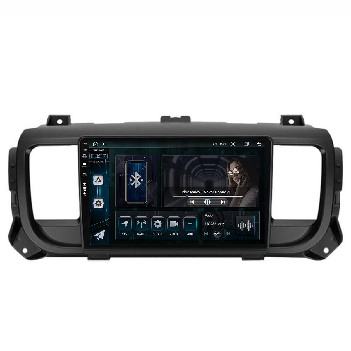 Navigatie Toyota Proace (2016+), Android, Z-Octacore / 8GB RAM + 256GB ROM, 9 Inch - AD-BGZ9008+AD-BGRKIT065V2