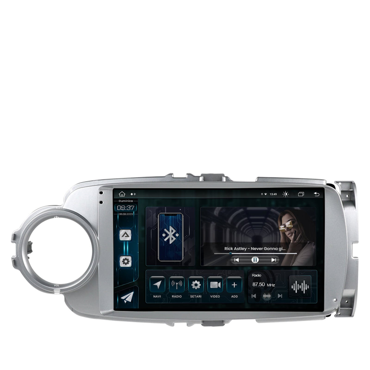 Navigatie Toyota Yaris (2010-2018), Android, Z-Octacore / 8GB RAM + 256GB ROM, 9 Inch - AD-BGZ9008+AD-BGRKIT104