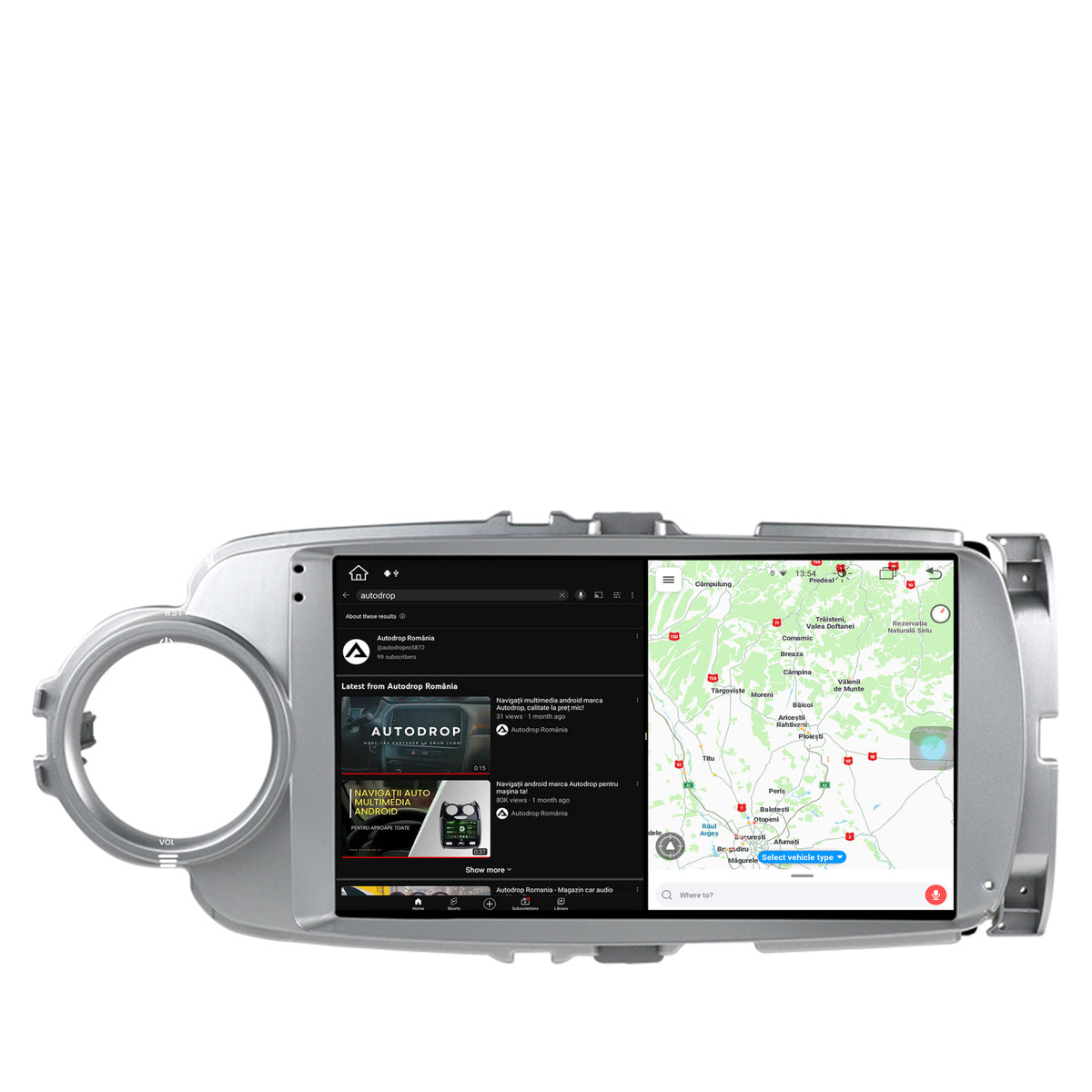 Navigatie Toyota Yaris (2010-2018), Android, Z-Octacore / 8GB RAM + 256GB ROM, 9 Inch - AD-BGZ9008+AD-BGRKIT104