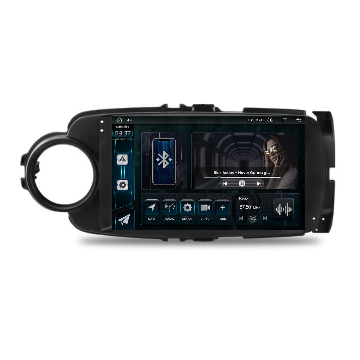 Navigatie Toyota Yaris (2010-2018), Android, Z-Octacore / 8GB RAM + 256GB ROM, 9 Inch - AD-BGZ9008+AD-BGRKIT104B