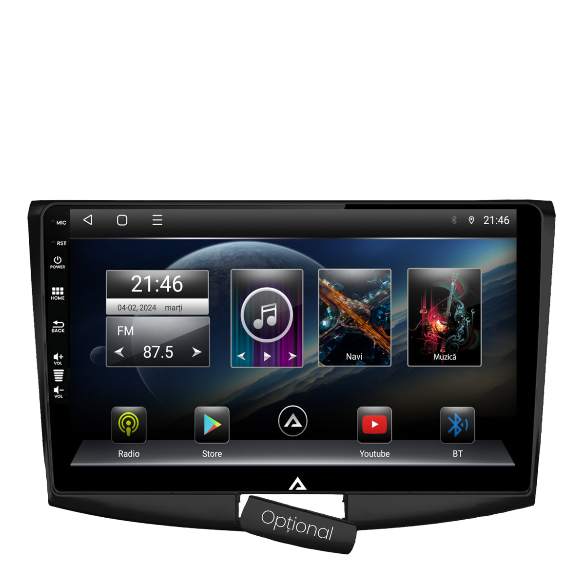 Navigatie Volkswagen Passat B6 / B7 / CC, Android, E-Octacore / 2GB RAM + 32GB ROM, 10.1 Inch - AD-BGE10002+AD-BGRKIT025B