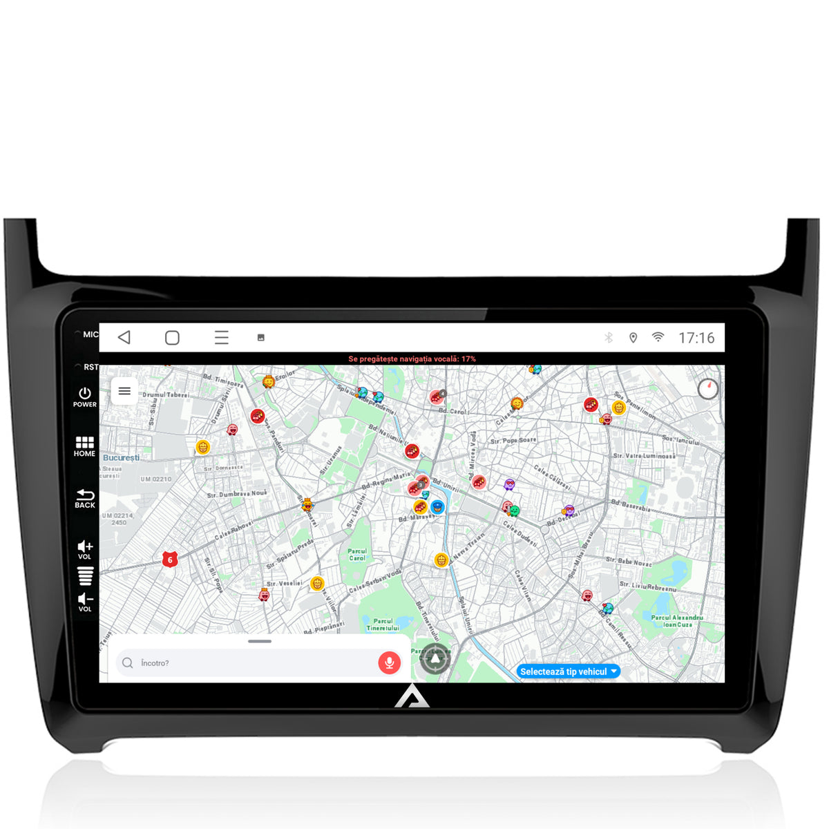 Navigatie Volkswagen Polo (2009+), Android, E-Octacore / 2GB RAM + 32GB ROM, 9 Inch - AD-BGE9002+AD-BGRKIT033