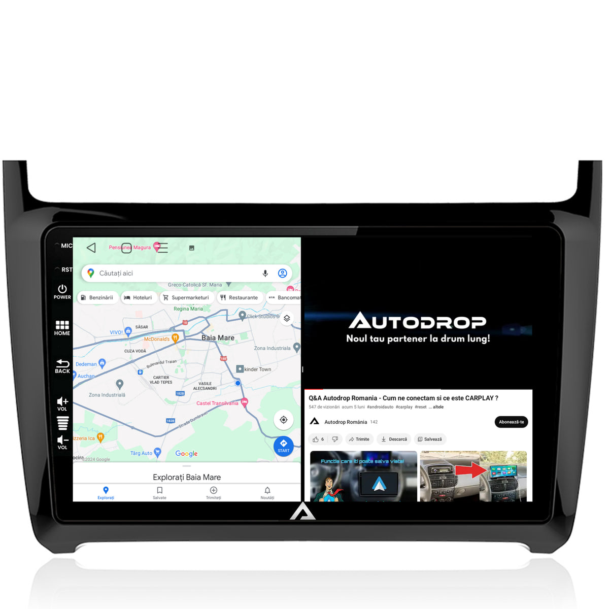 Navigatie Volkswagen Polo (2009+), Android, E-Octacore / 2GB RAM + 32GB ROM, 9 Inch - AD-BGE9002+AD-BGRKIT033
