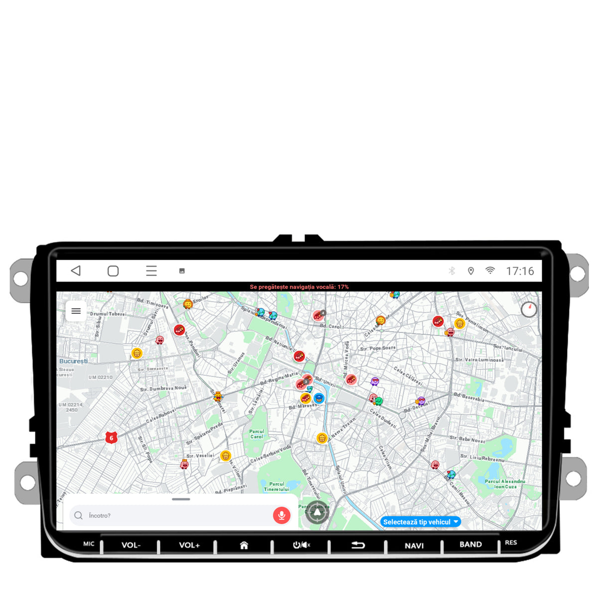 Navigatie Volkswagen, Skoda, Seat, Android 13, A-Octacore / 4GB RAM + 64GB ROM, 9 Inch - AD-BGAW9AC