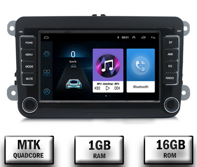 Navigatie Volkswagen, Skoda, Seat, Android, P-Quadcore / 1GB RAM + 16GB ROM, 7 Inch - AD-BGPW7MTK