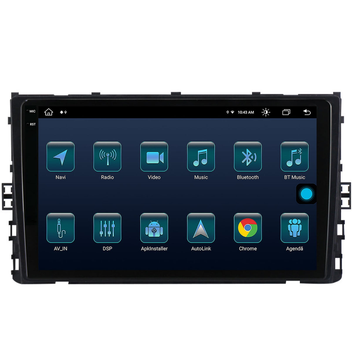 Navigatie Volkswagen T-Roc (2017-Prezent), Android, Z-Octacore / 8GB RAM + 256GB ROM, 9.5 Inch - AD-BGX9008+AD-BGRKIT041-V2