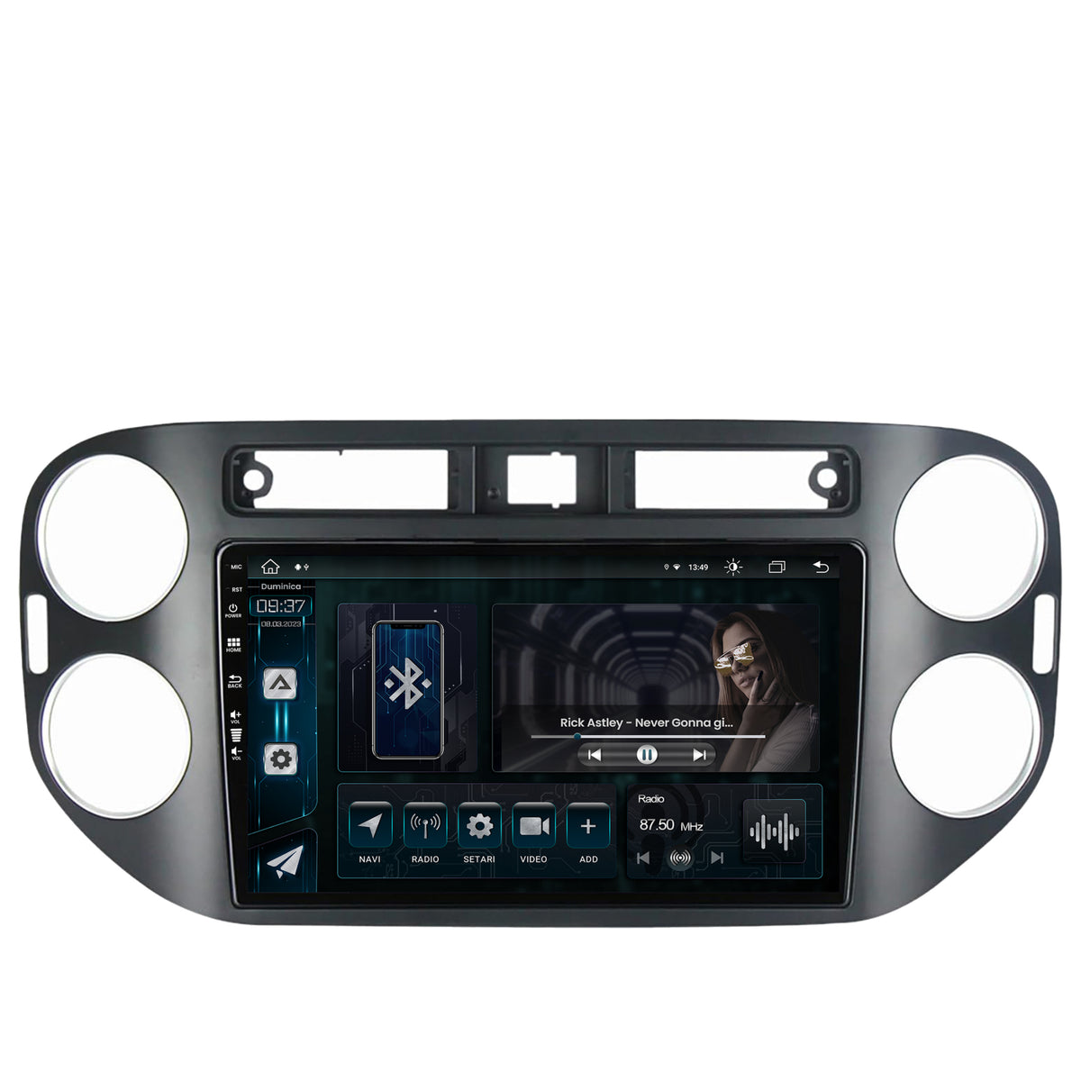 Navigatie Volkswagen Tiguan (2010-2016), Android, Z-Octacore / 8GB RAM + 256GB ROM, 9 Inch - AD-BGZ9008+AD-BGRKIT035-1016