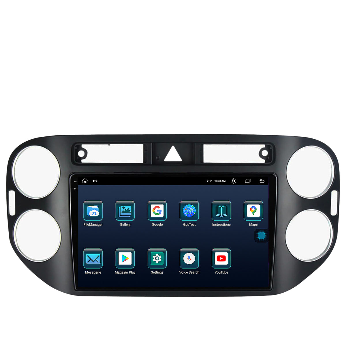 Navigatie Volkswagen Tiguan (2008-2010) / VW Golf 5 Plus (2004-2012), Android, X-Octacore / 8GB RAM + 256GB ROM, 9.5 Inch - AD-BGX9008+AD-BGRKIT035-0810