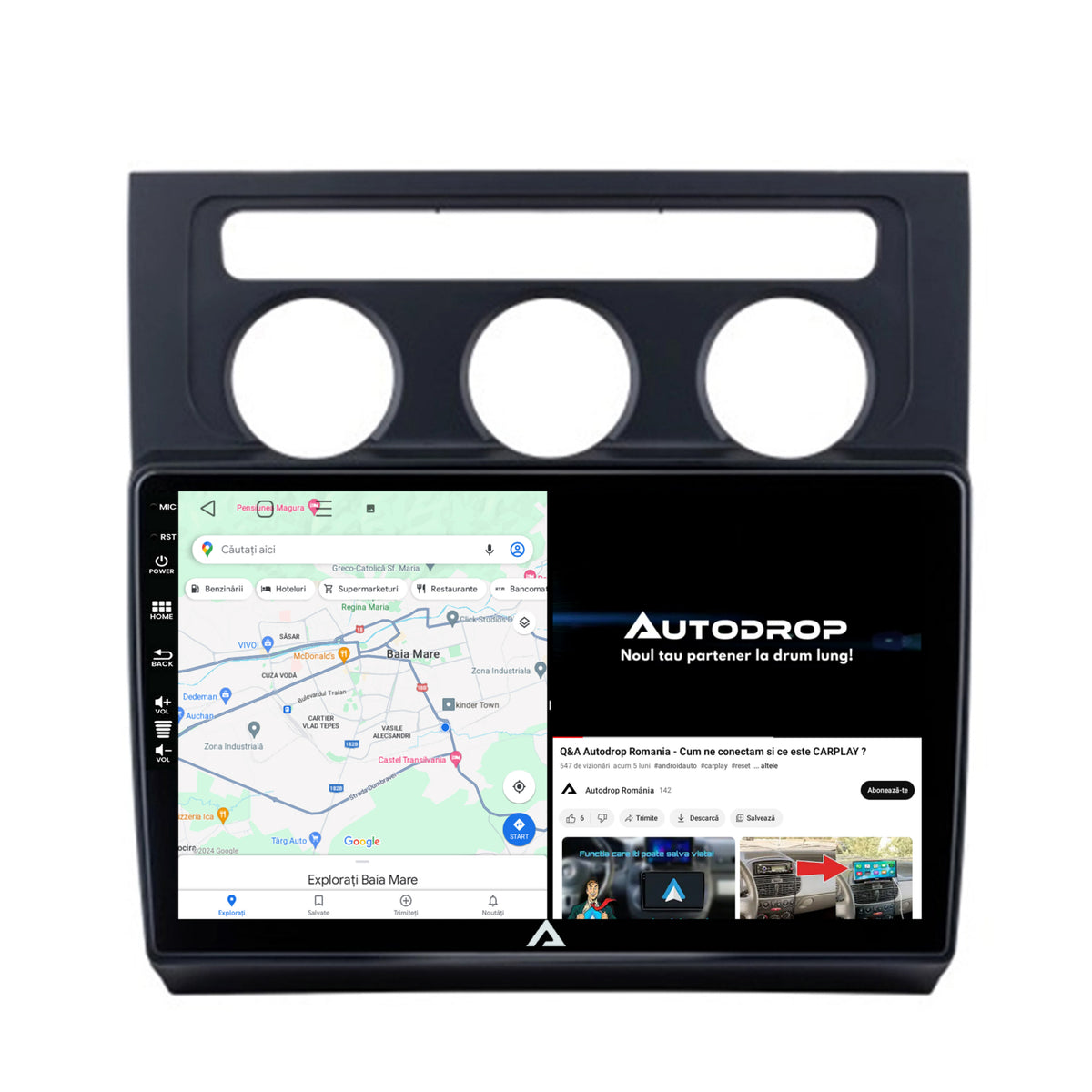 Navigatie Volkswagen Touran (2003-2010), Android, P-Octacore / 2GB RAM + 32GB ROM, 10.1 Inch - AD-BGP10002+AD-BGRKIT053
