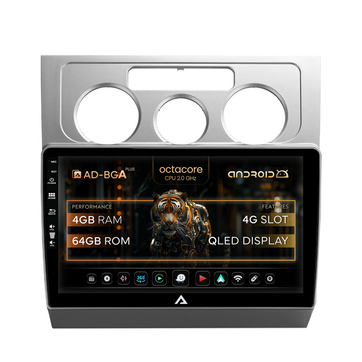 Navigatie Volkswagen Touran (2003-2010), Android, A-Octacore / 4GB RAM + 64GB ROM, 10.1 INCH - AD-BGA10004+AD-BGRKIT054